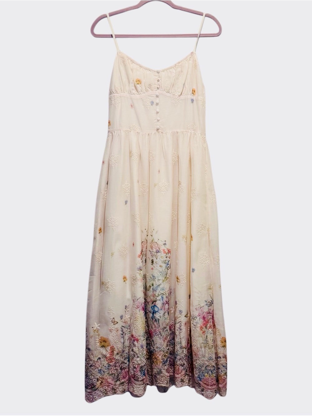Commense Cream Floral Midi Dress - Picture 9 of 11